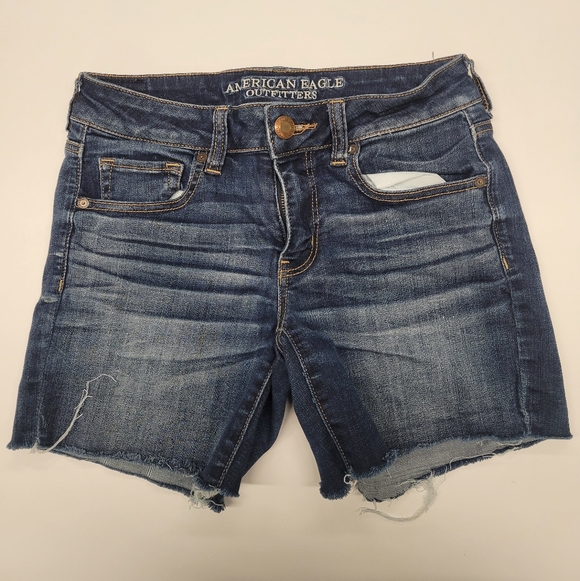American Eagle Outfitters Pants - American Eagle Dark Wash Denim Cutoff Shorts - Size 6